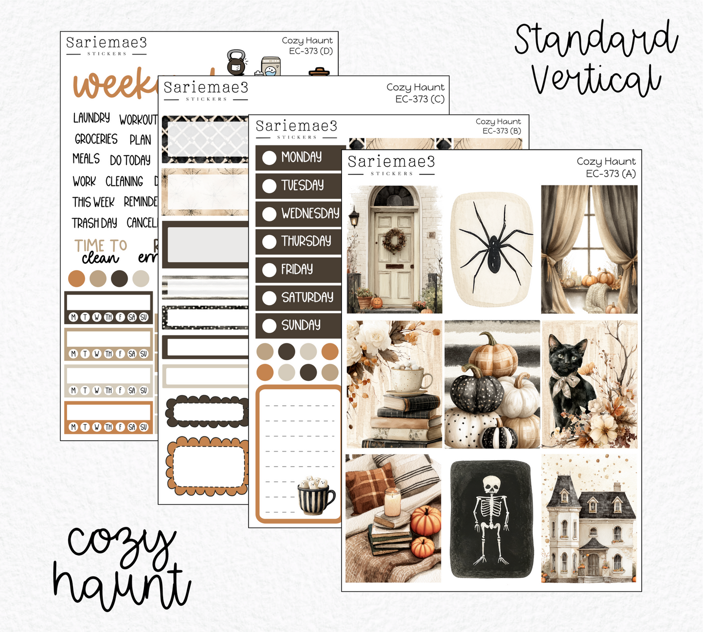 Vertical Weekly Kit, Cozy Haunt, V-373