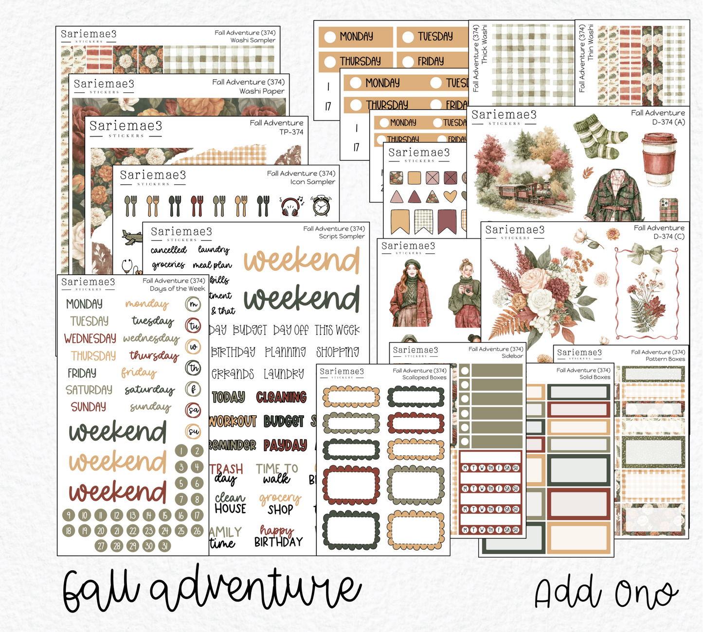 Weekly Kit Add Ons, Fall Adventure, Kit 374