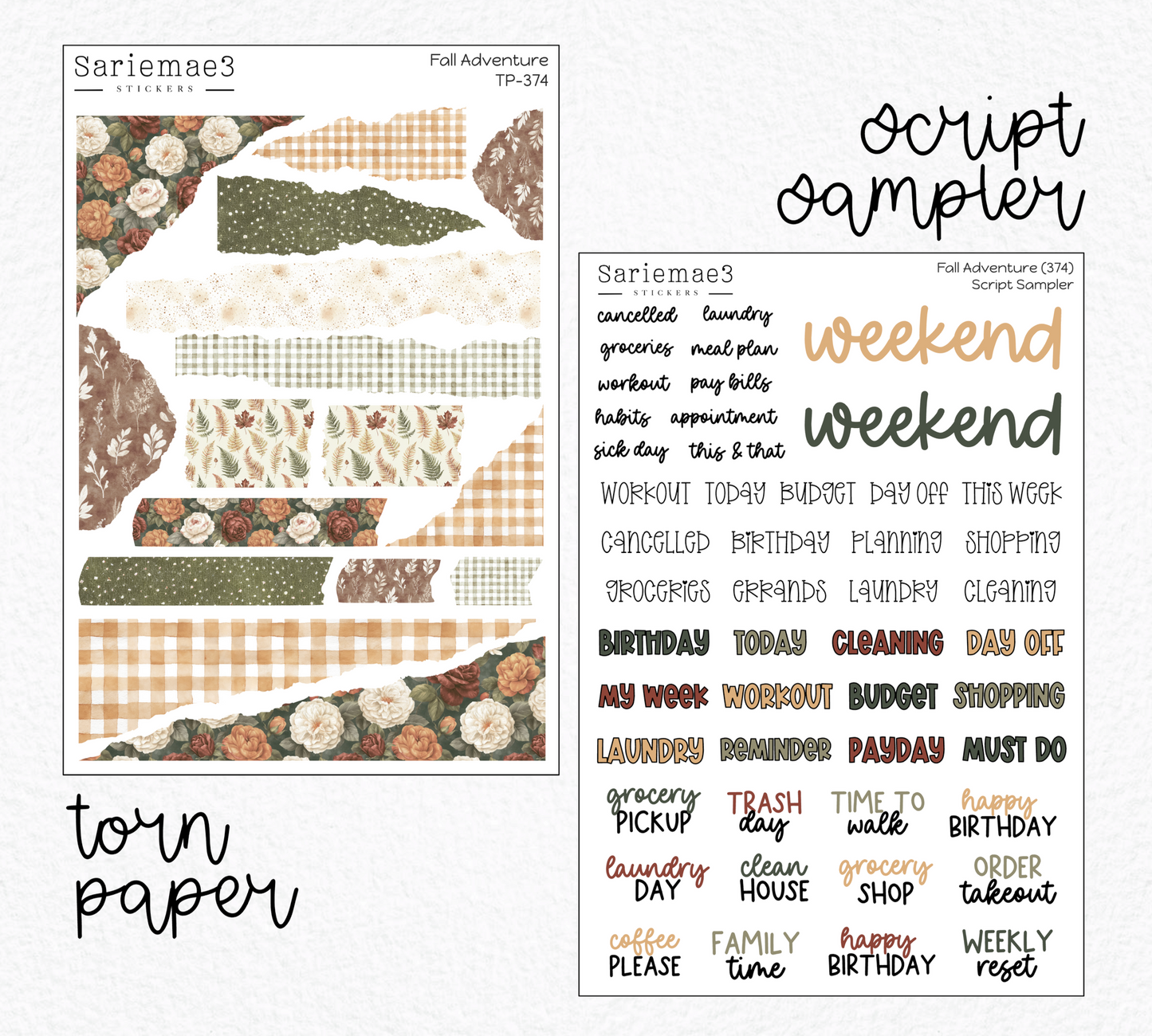 Weekly Kit Add Ons, Fall Adventure, Kit 374