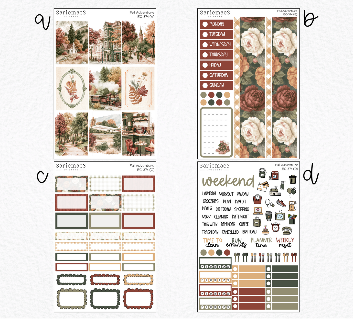 Vertical Weekly Kit, Fall Adventure, V-374