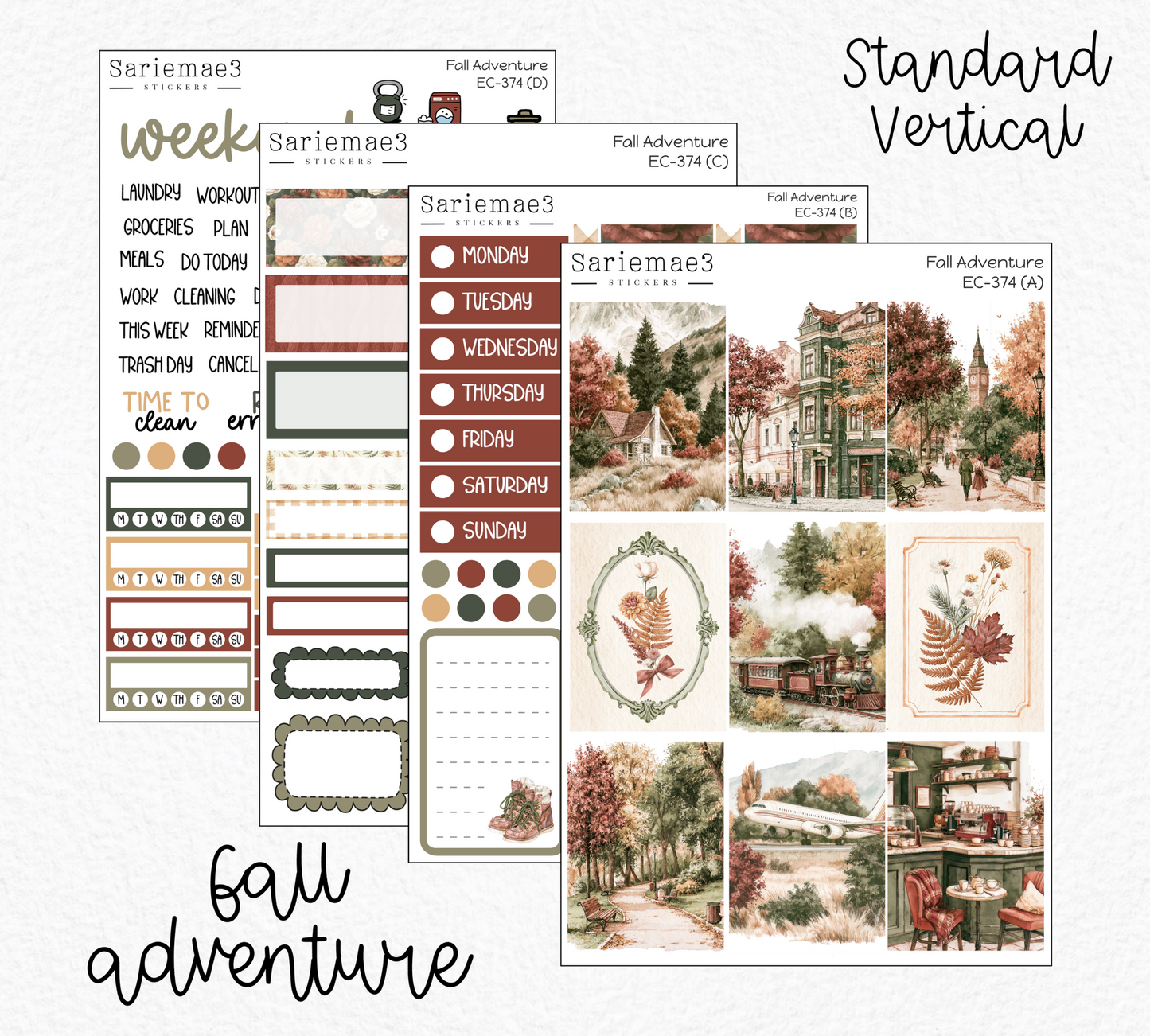 Vertical Weekly Kit, Fall Adventure, V-374