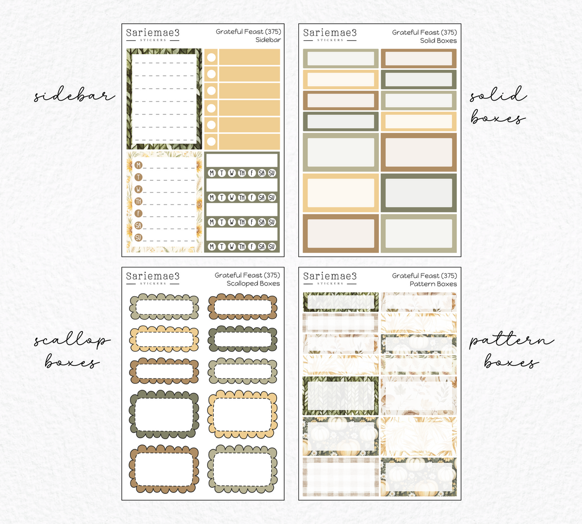Weekly Kit Add Ons, Grateful Feast, Kit 375