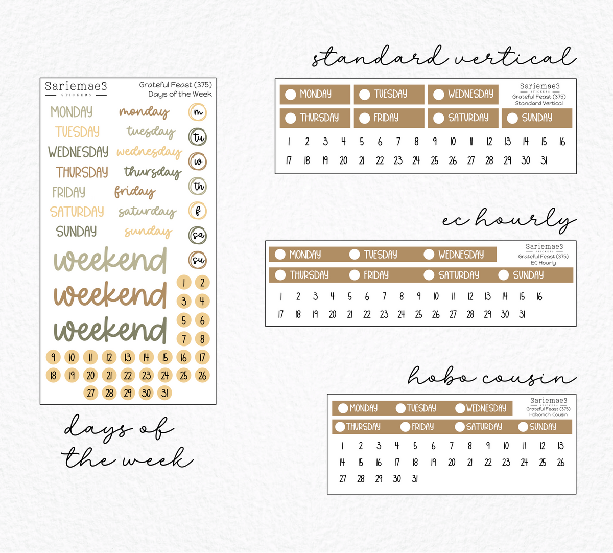 Weekly Kit Add Ons, Grateful Feast, Kit 375