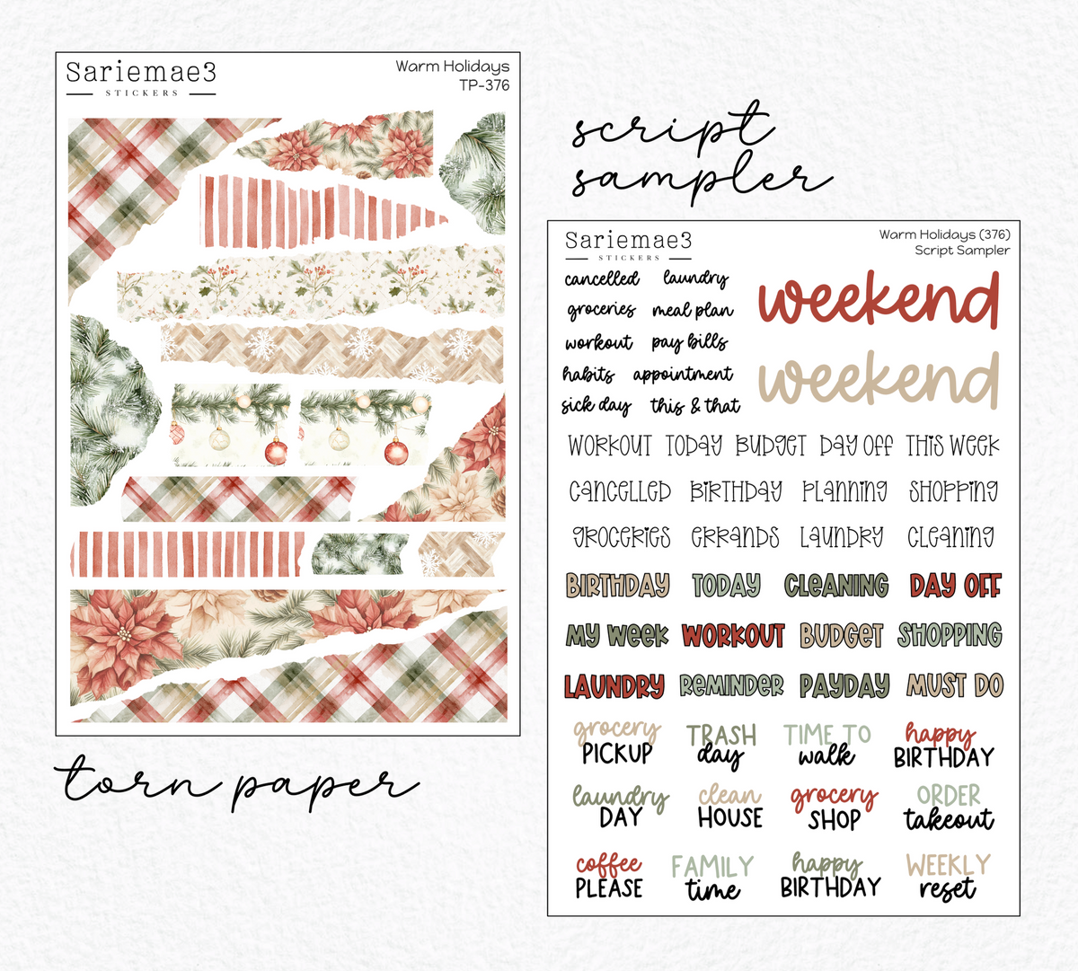 Weekly Kit Add Ons, Warm Holidays, Kit 376