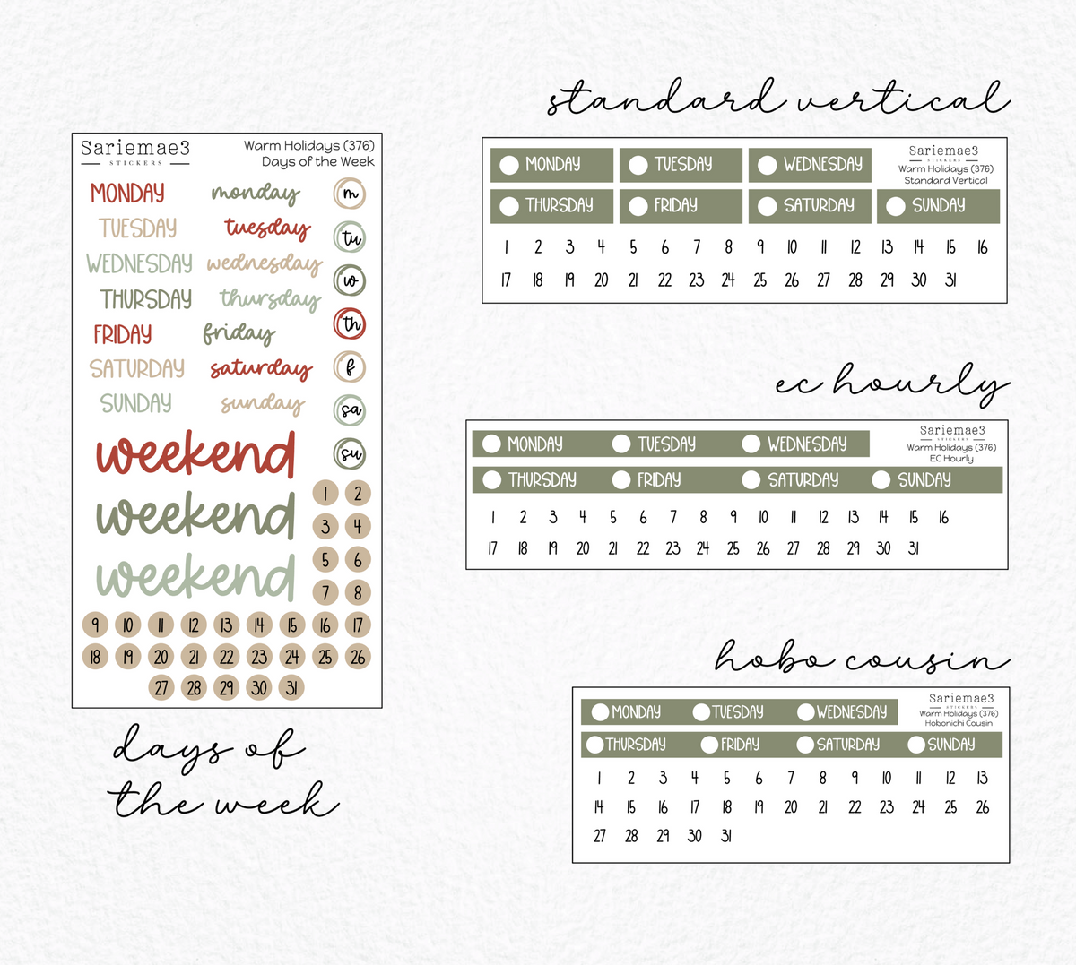Weekly Kit Add Ons, Warm Holidays, Kit 376