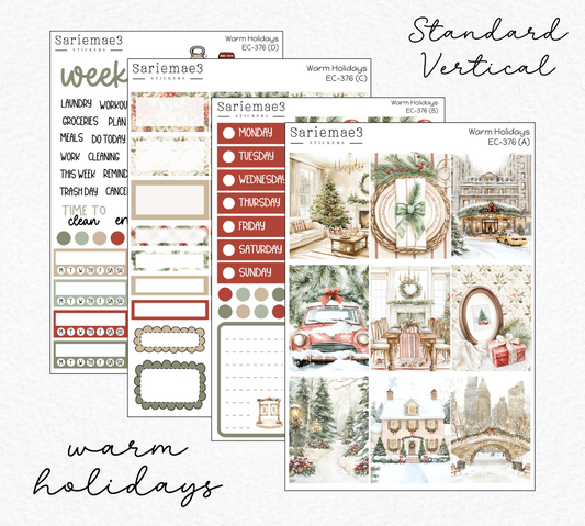 Vertical Weekly Kit, Warm Holidays, V-376