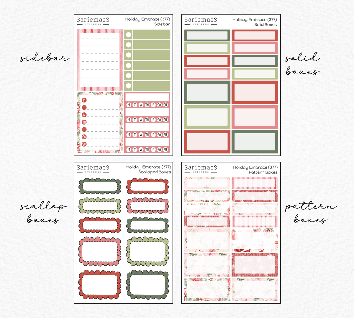 Weekly Kit Add Ons, Holiday Embrace, Kit 377