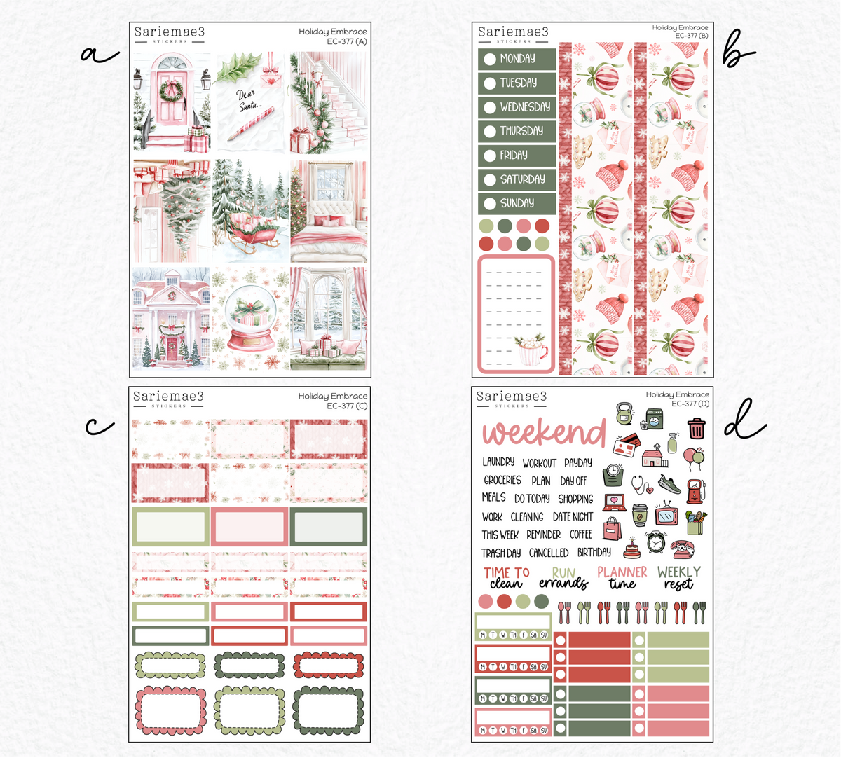 Vertical Weekly Kit, Holiday Embrace, V-377