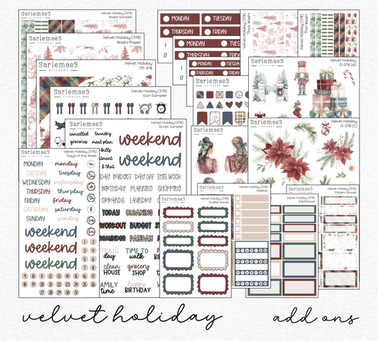 Weekly Kit Add Ons, Velvet Holiday, Kit 378