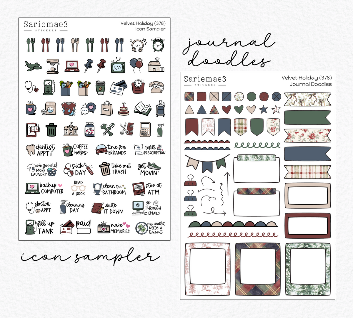 Weekly Kit Add Ons, Velvet Holiday, Kit 378