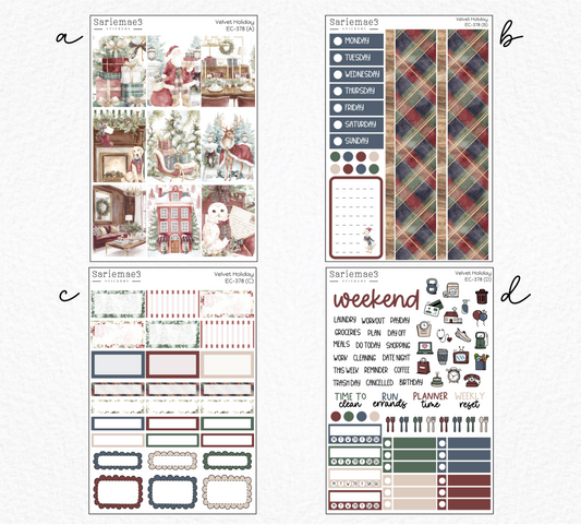 Vertical Weekly Kit, Velvet Holiday, V-378