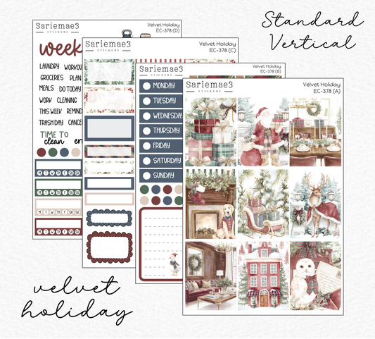 Vertical Weekly Kit, Velvet Holiday, V-378