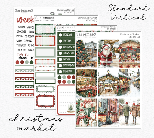 Vertical Weekly Kit, Christmas Market, V-379