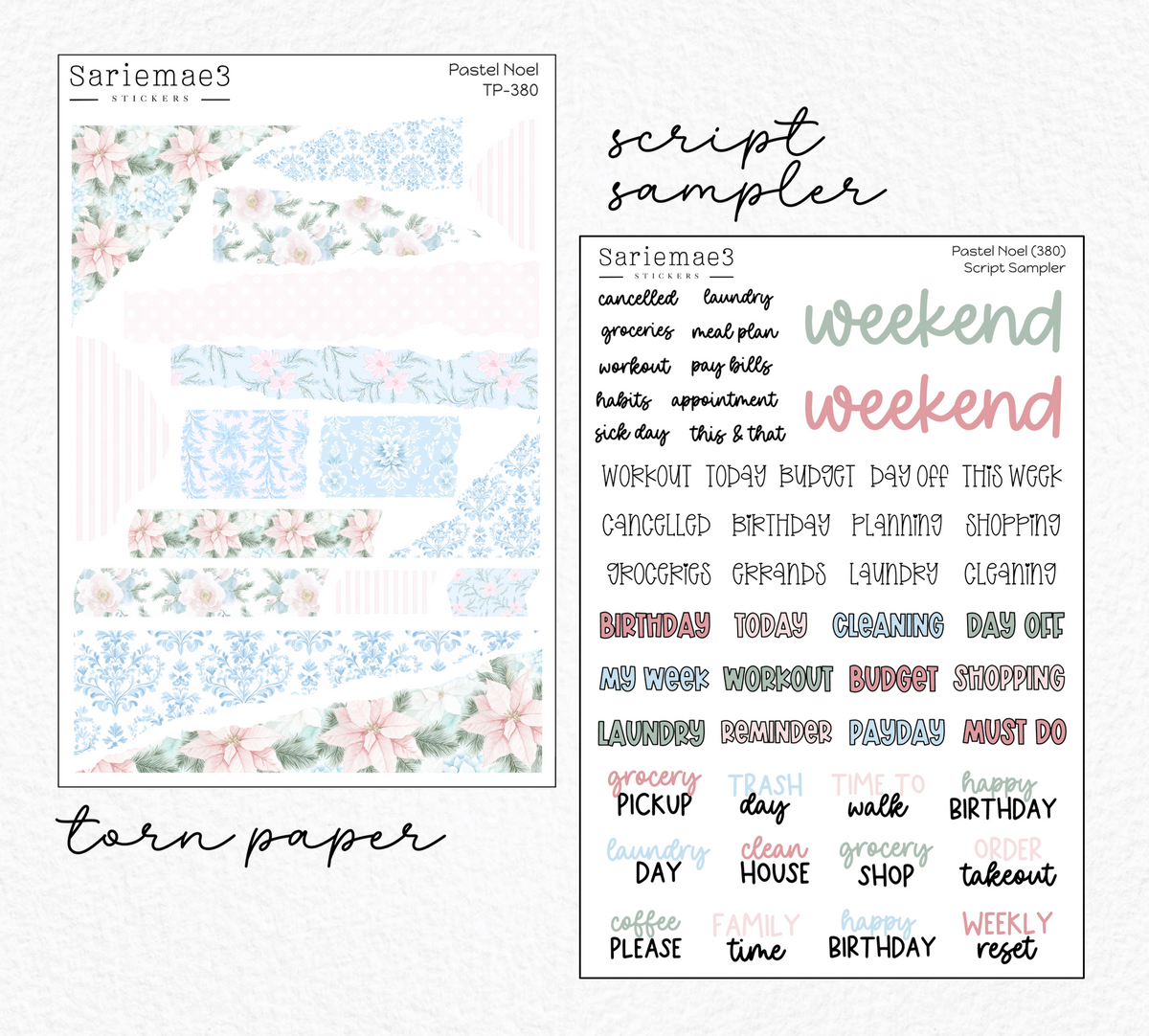 Weekly Kit Add Ons, Pastel Noel, Kit 380