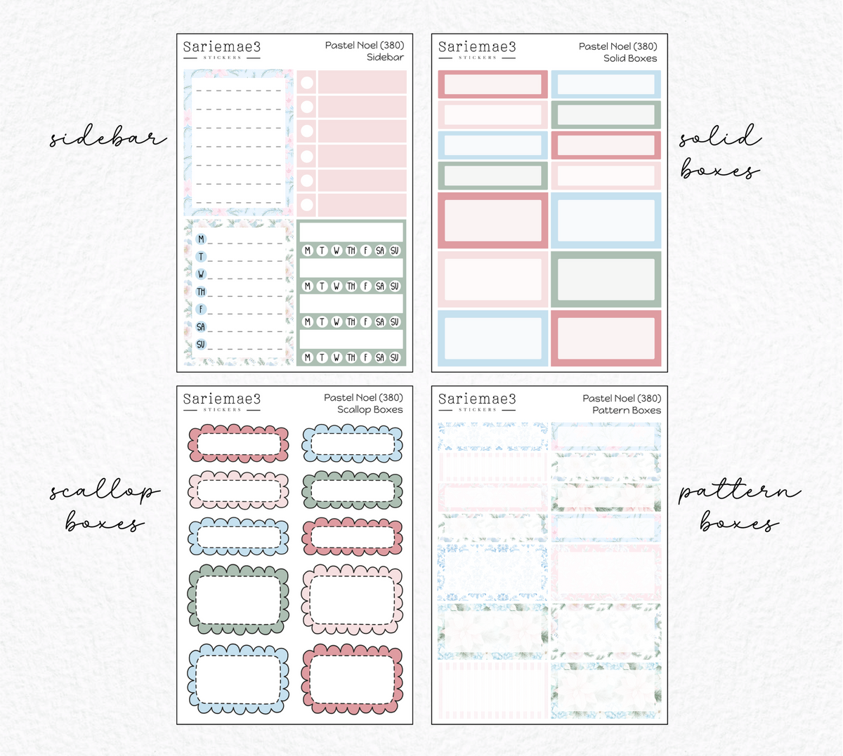 Weekly Kit Add Ons, Pastel Noel, Kit 380