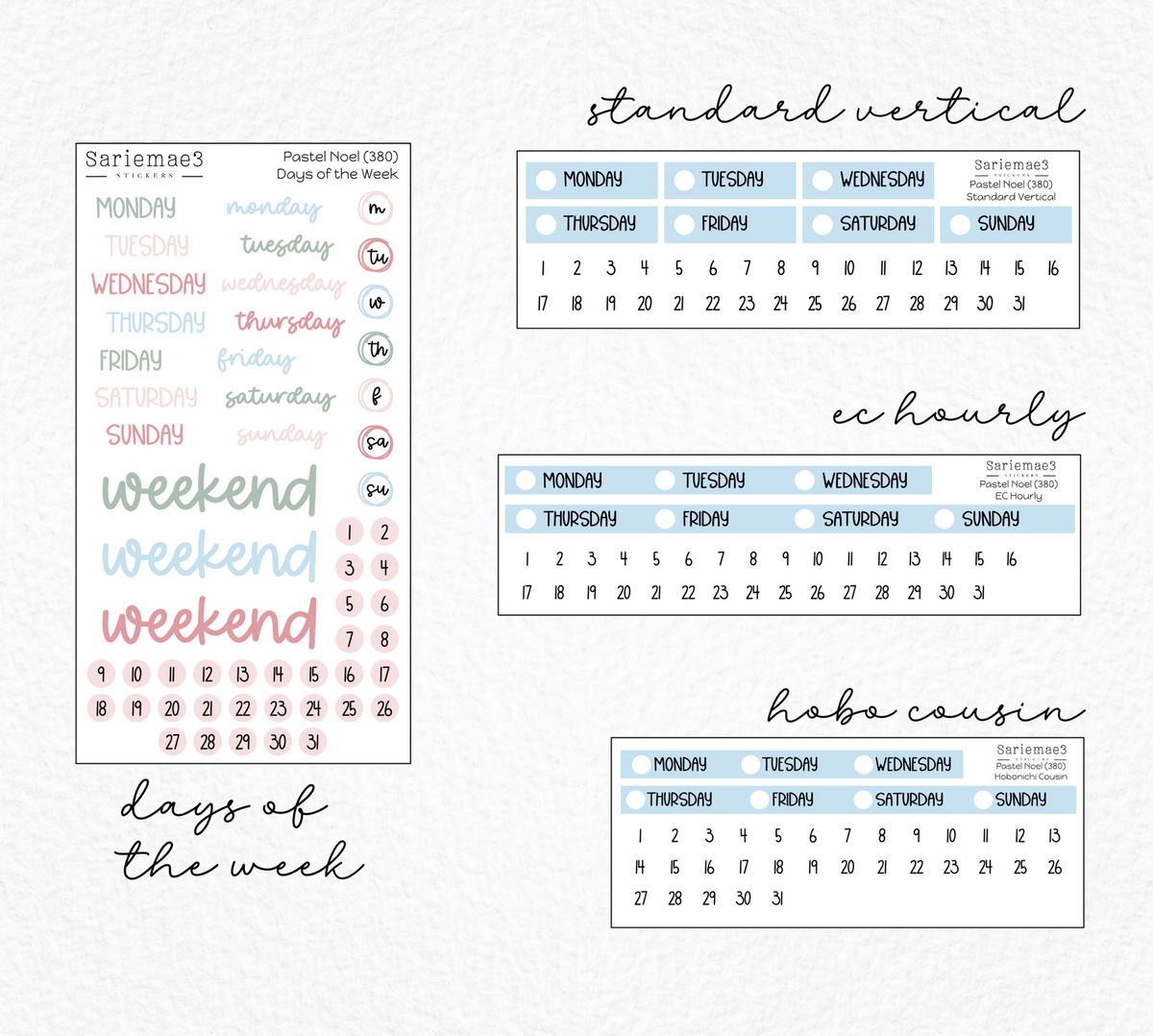 Weekly Kit Add Ons, Pastel Noel, Kit 380