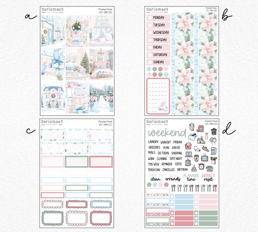 Vertical Weekly Kit, Pastel Noel, V-380