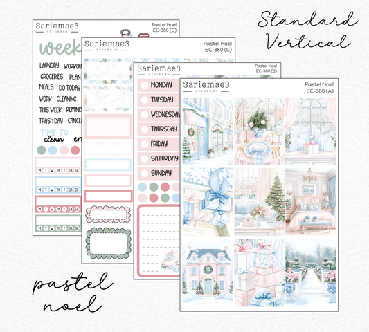 Vertical Weekly Kit, Pastel Noel, V-380
