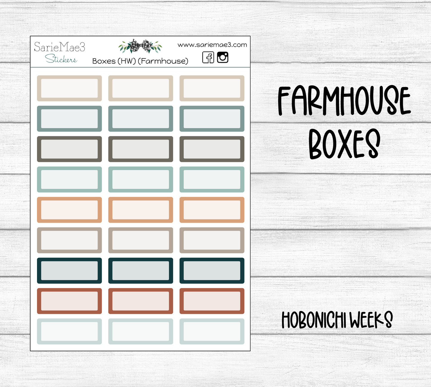 Boxes (Farmhouse) Hobo Weeks