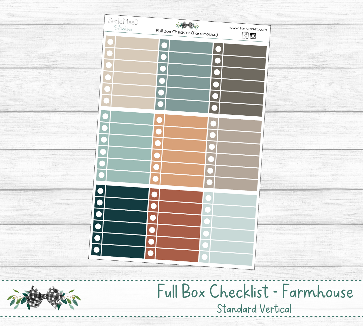 Full Box Checklists (Farmhouse)