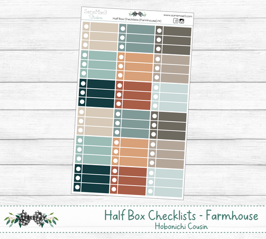 Half Box Checklists (Farmhouse) Hobo Cousin