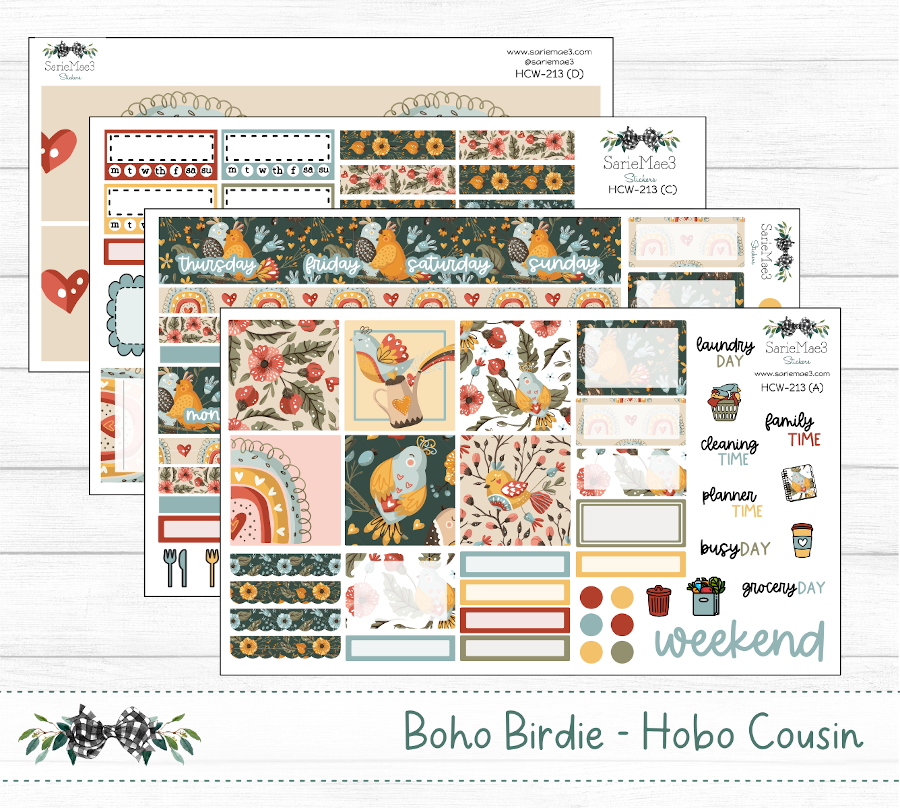 Hobonichi Cousin Kit, Boho Birdie, HCW-213