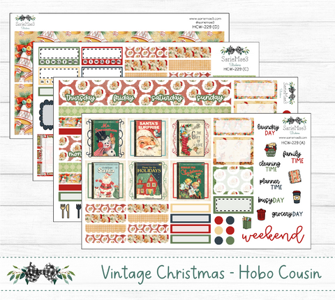 Hobonichi Cousin Kit, Vintage Christmas, HCW-229