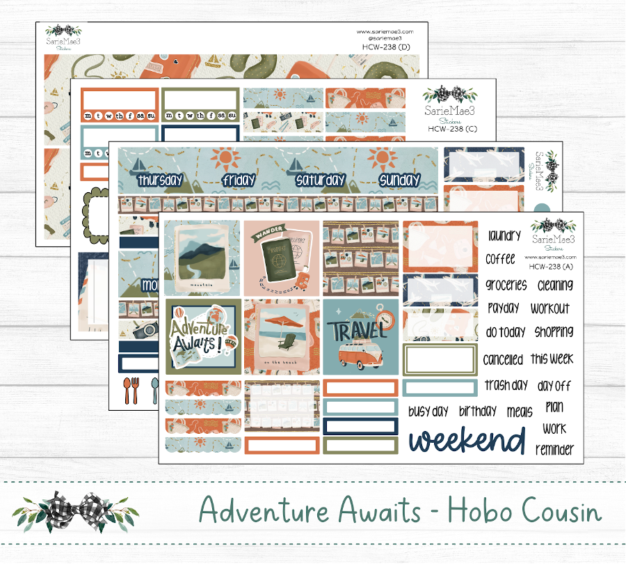Hobonichi Cousin Kit, Adventure Awaits, HCW-238
