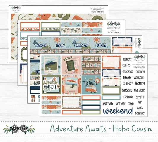 Hobonichi Cousin Kit, Adventure Awaits, HCW-238