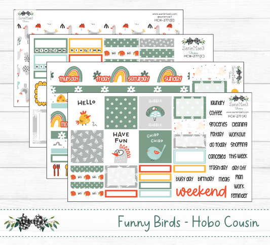Hobonichi Cousin Kit, Funny Birds, HCW-277