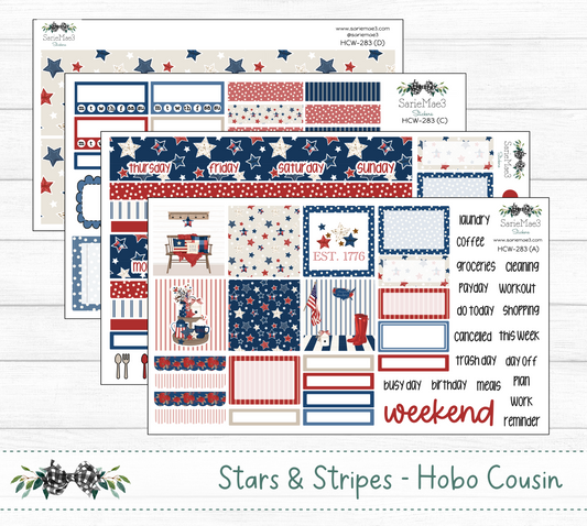 Hobonichi Cousin Kit, Stars & Stripes, HCW-283