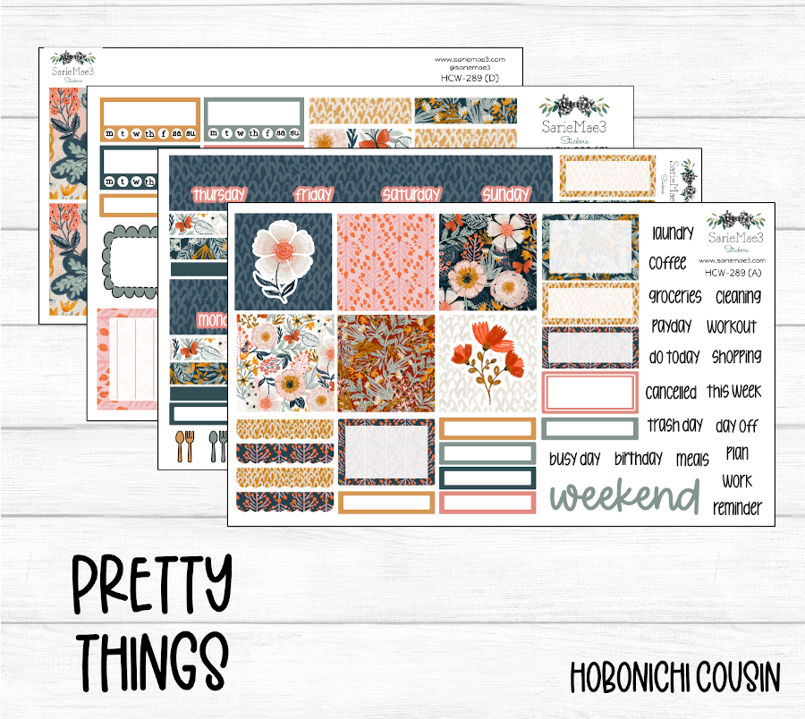 Hobonichi Cousin Kit, Pretty Things, HCW-289