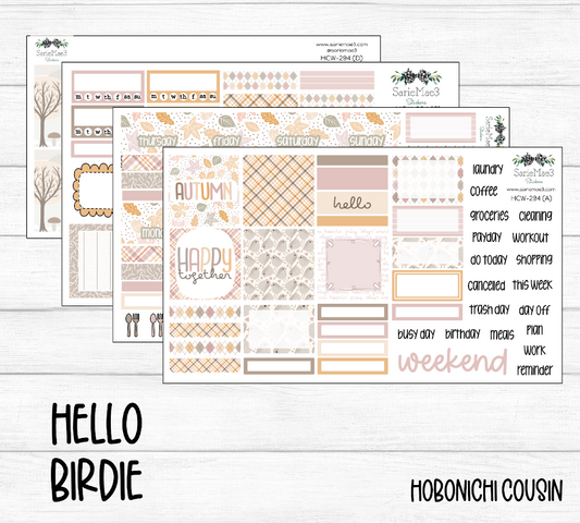 Hobonichi Cousin Kit, Hello Birdie, HCW-294
