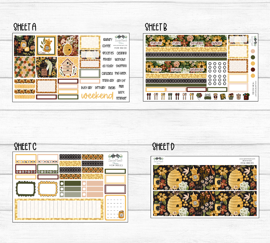 Hobonichi Cousin Kit, Bee Garden, HCW-302