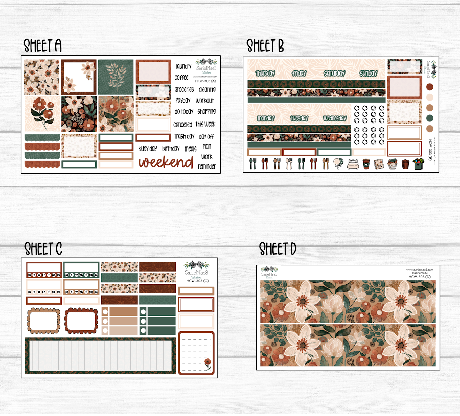 Hobonichi Cousin Kit, Autumn Boho, HCW-303