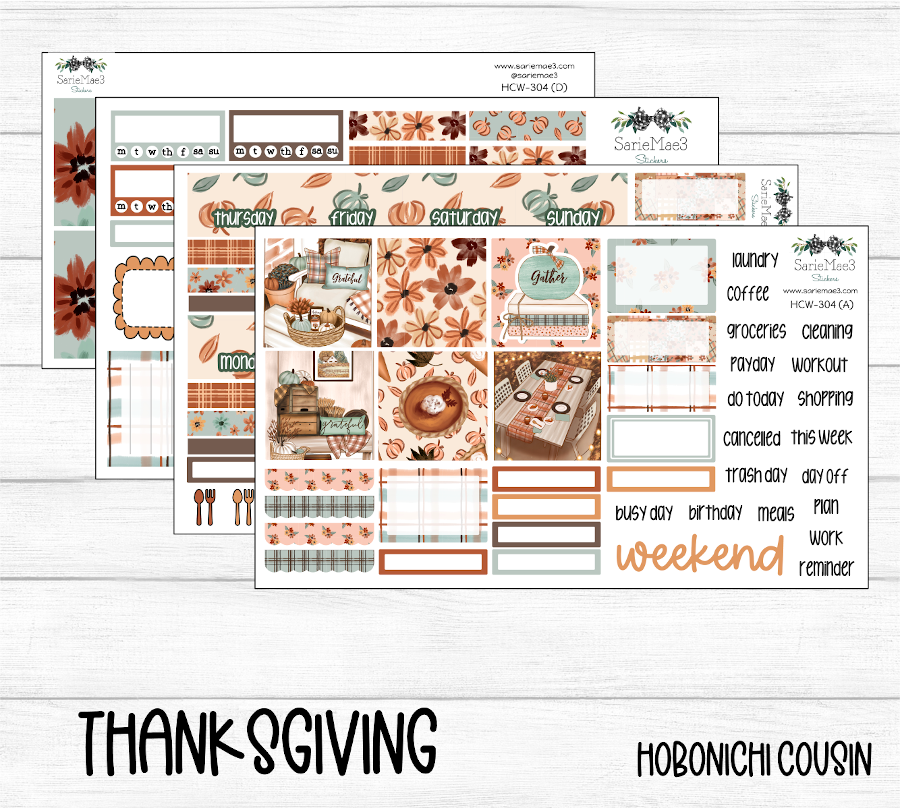 Hobonichi Cousin Kit, Thanksgiving, HCW-304