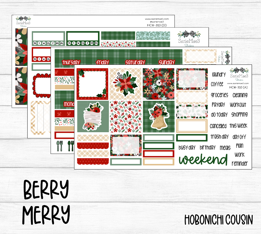 Hobonichi Cousin Kit, Berry Merry, HCW-310