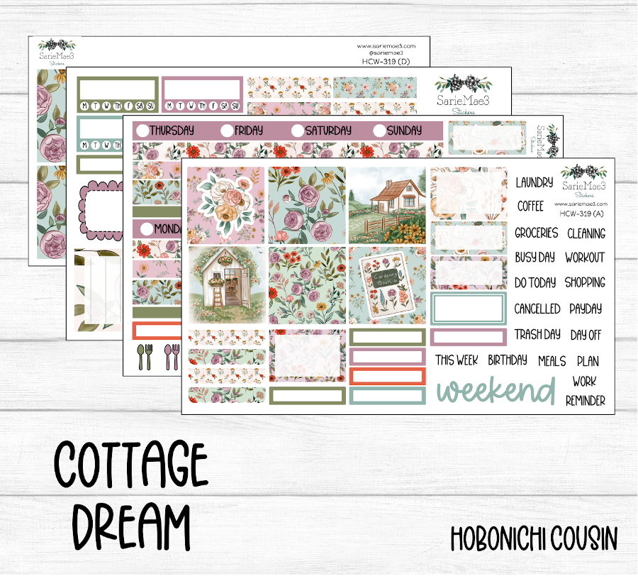 Hobonichi Cousin Kit, Cottage Dream, HCW-319