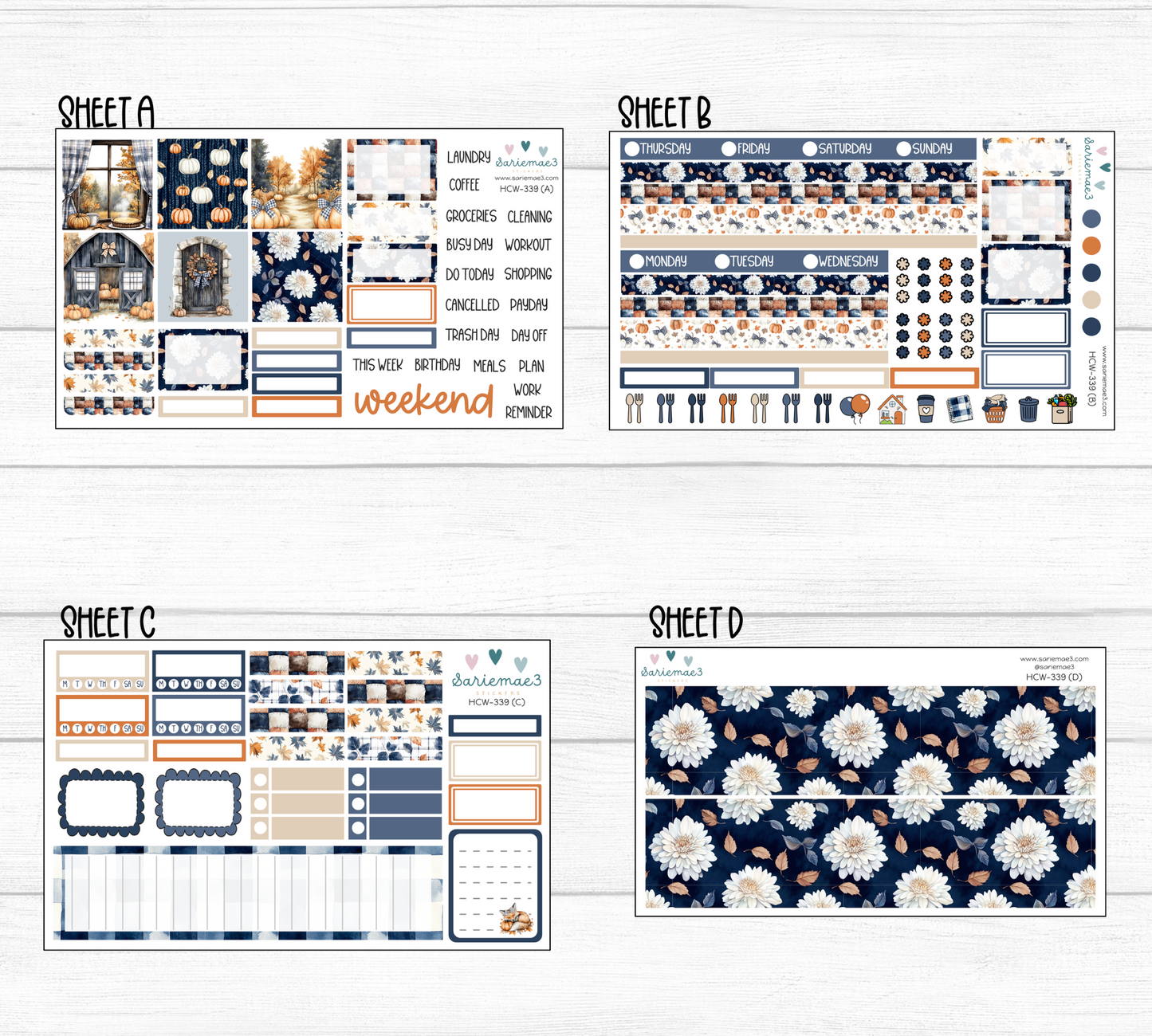 Hobonichi Cousin Kit, Pumpkin Cottage, HCW-339