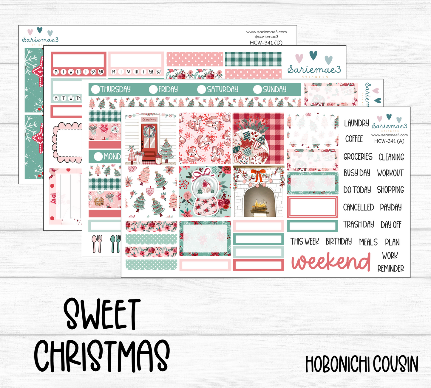 Hobonichi Cousin Kit, Sweet Christmas, HCW-341
