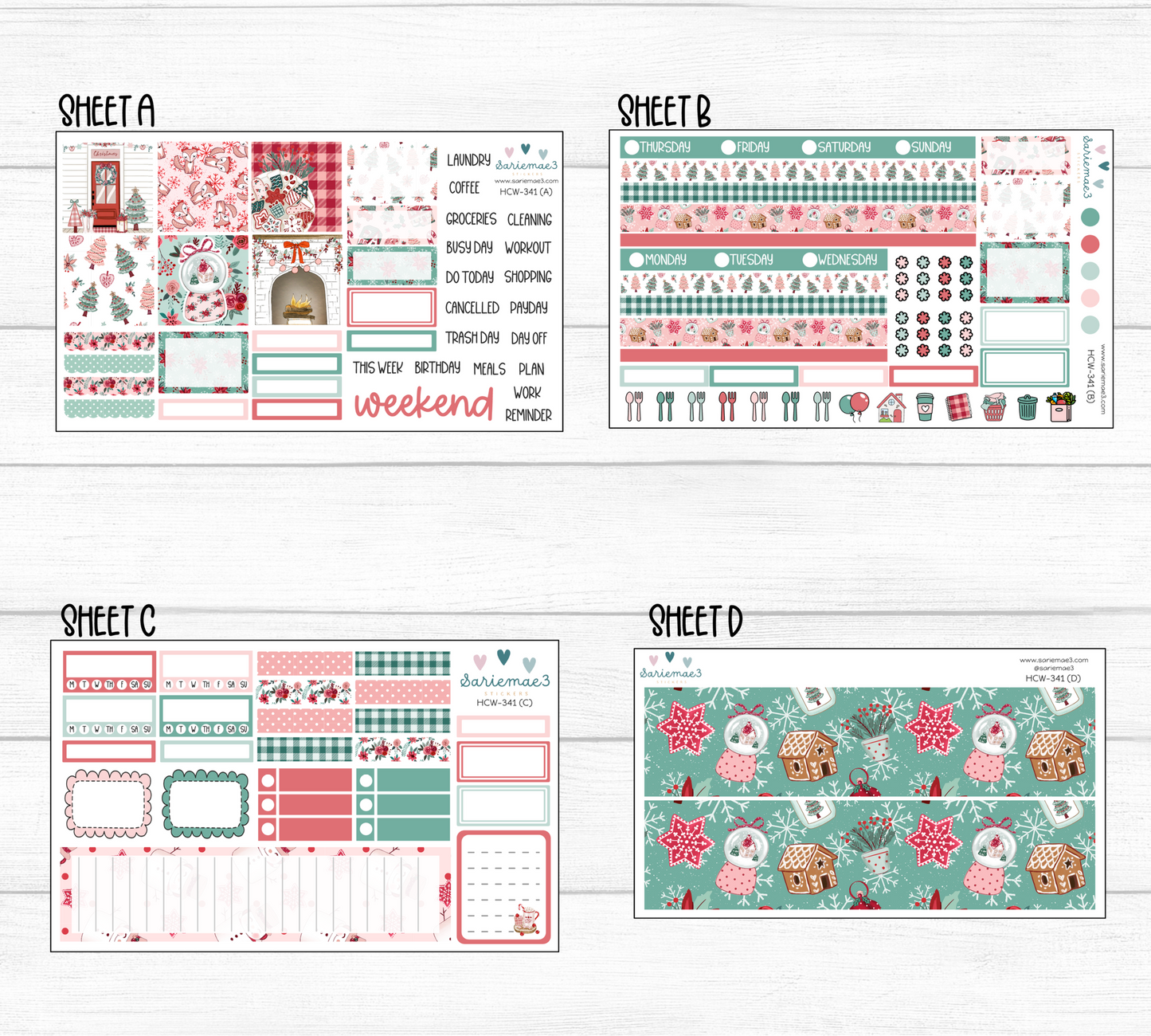 Hobonichi Cousin Kit, Sweet Christmas, HCW-341