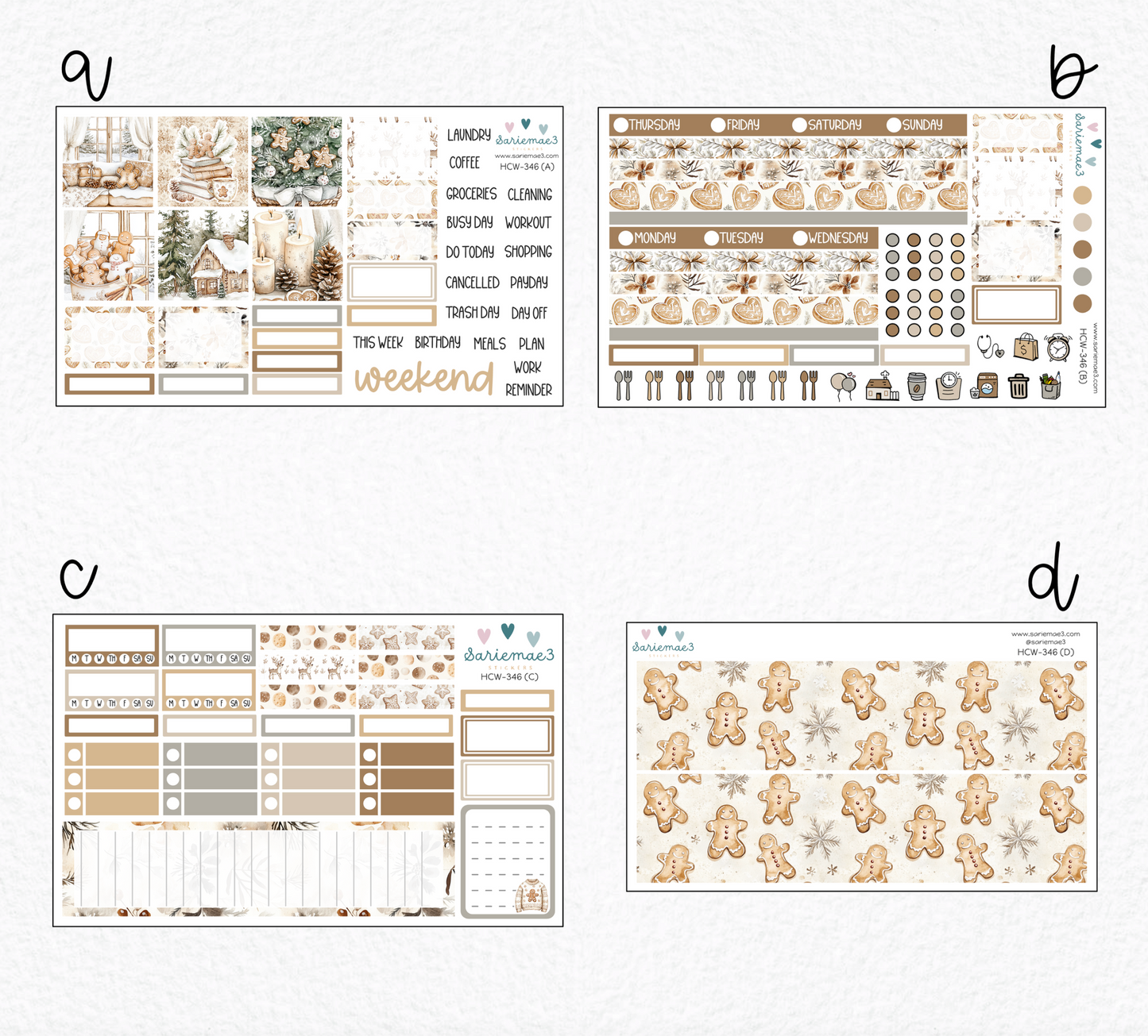 Hobonichi Cousin Kit, Gingerbread Winter, HCW-346