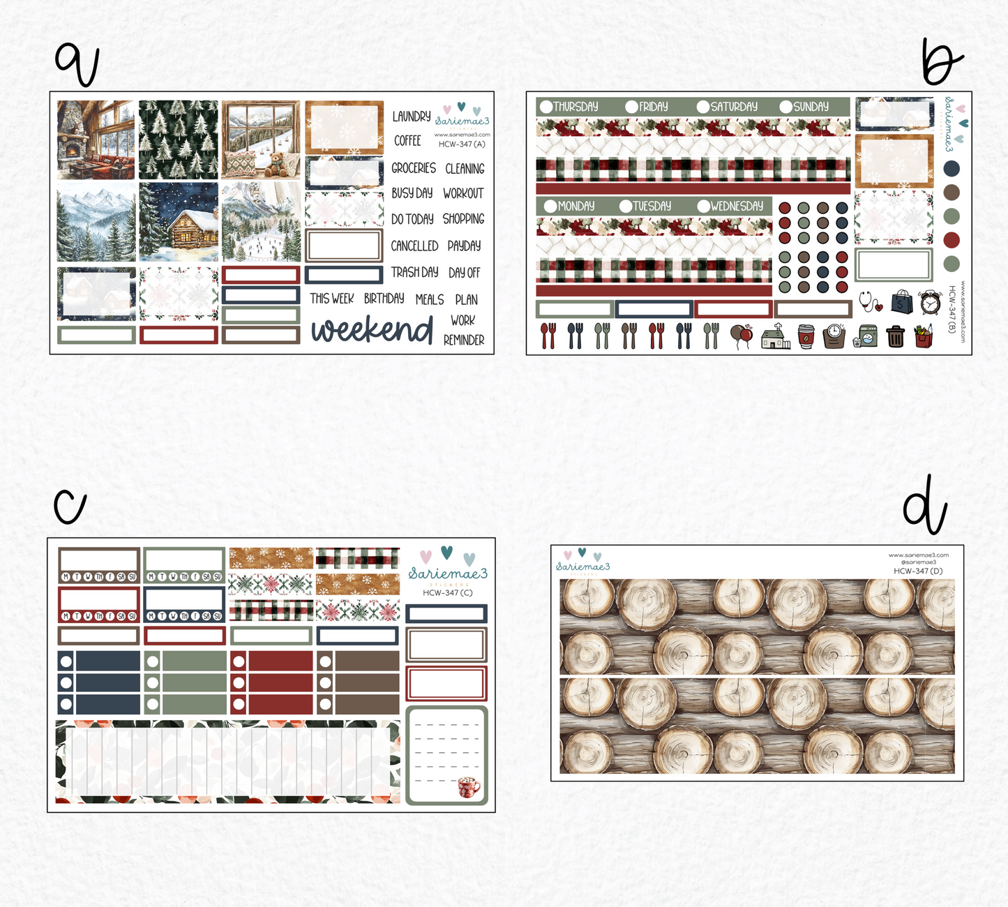 Hobonichi Cousin Kit, Winter Cabin, HCW-347