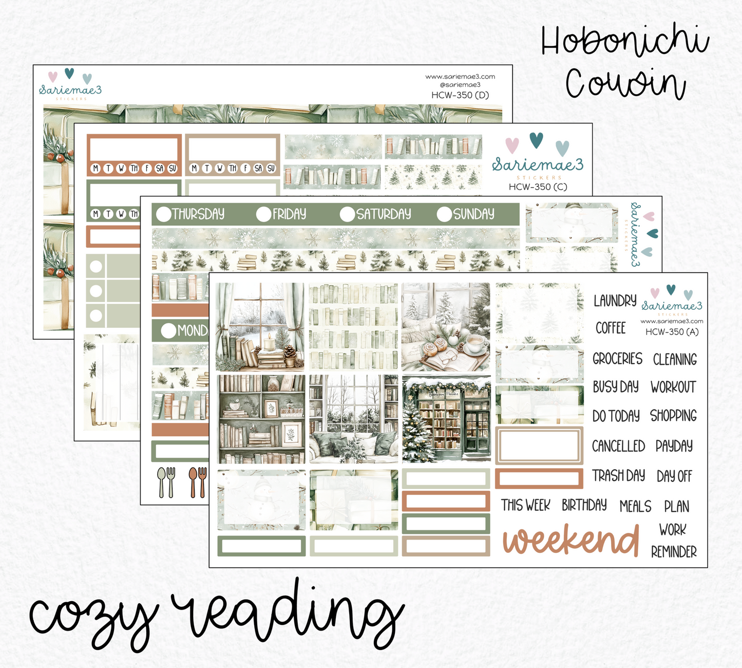 Hobonichi Cousin Kit, Cozy Reading, HCW-350