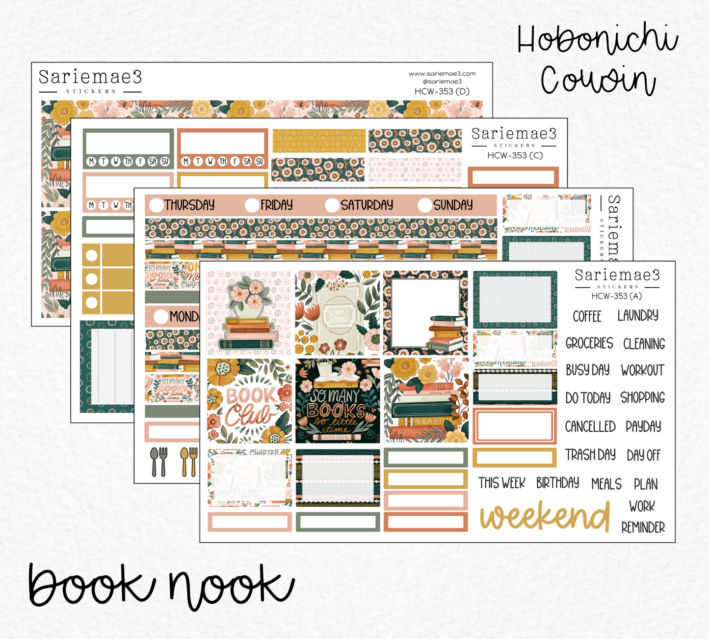 Hobonichi Cousin Kit, Book Nook, HCW-353