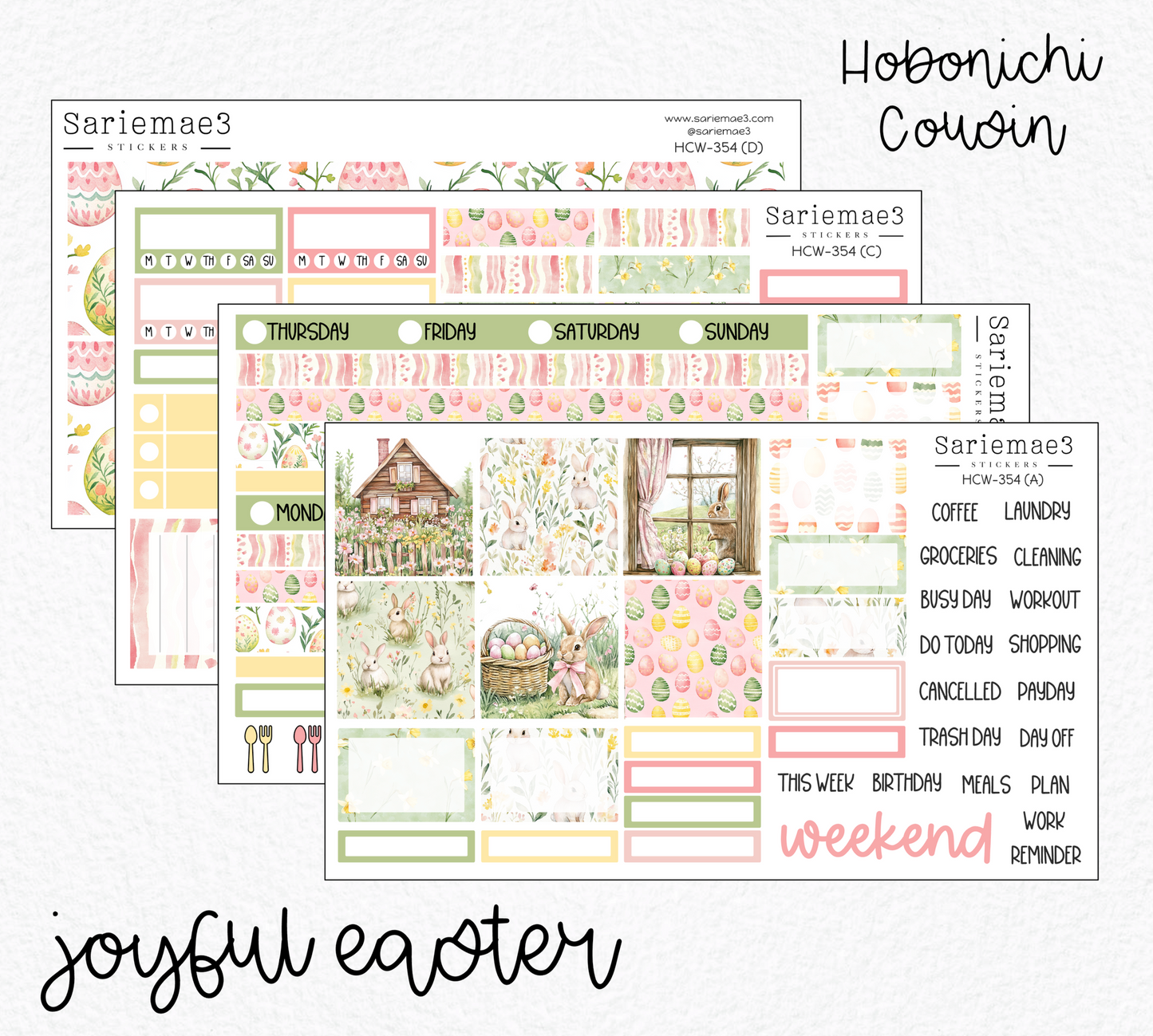 Hobonichi Cousin Kit, Joyful Easter, HCW-354