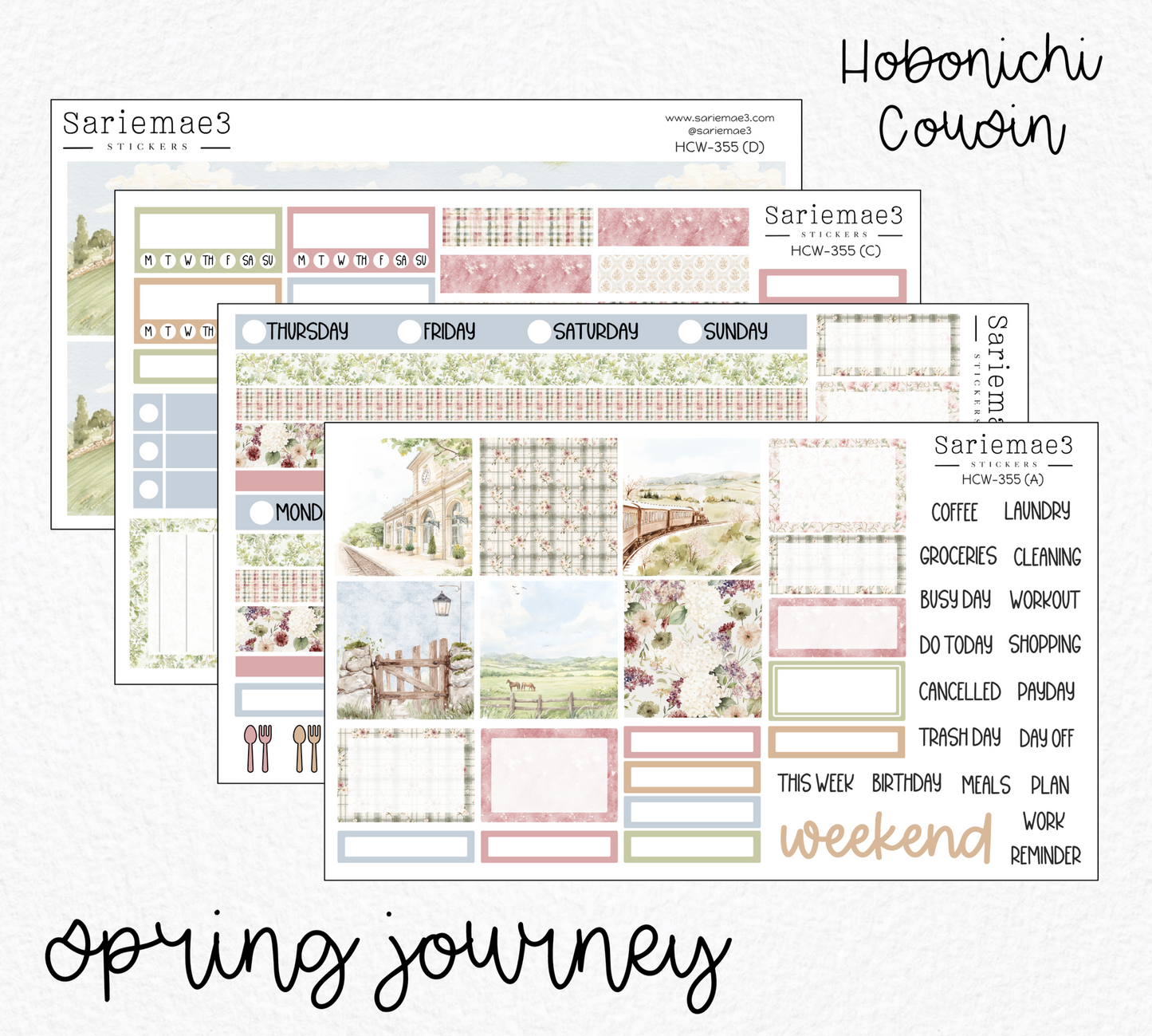 Hobonichi Cousin Kit, Spring Journey, HCW-355