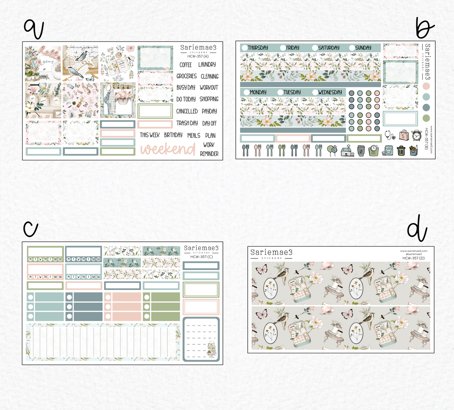 Hobonichi Cousin Kit, Botanicals, HCW-357