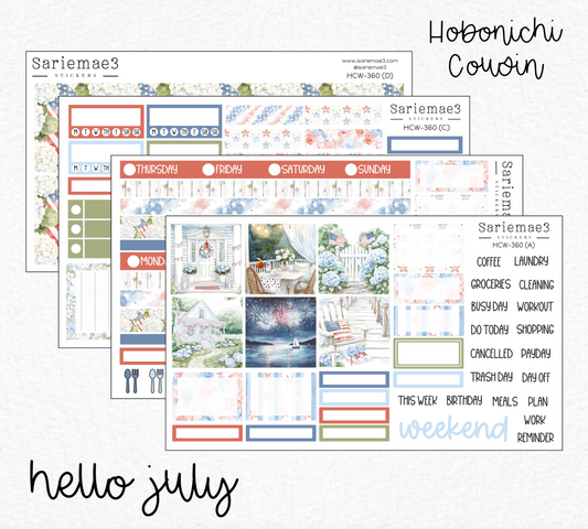Hobonichi Cousin Kit, Hello July, HCW-360
