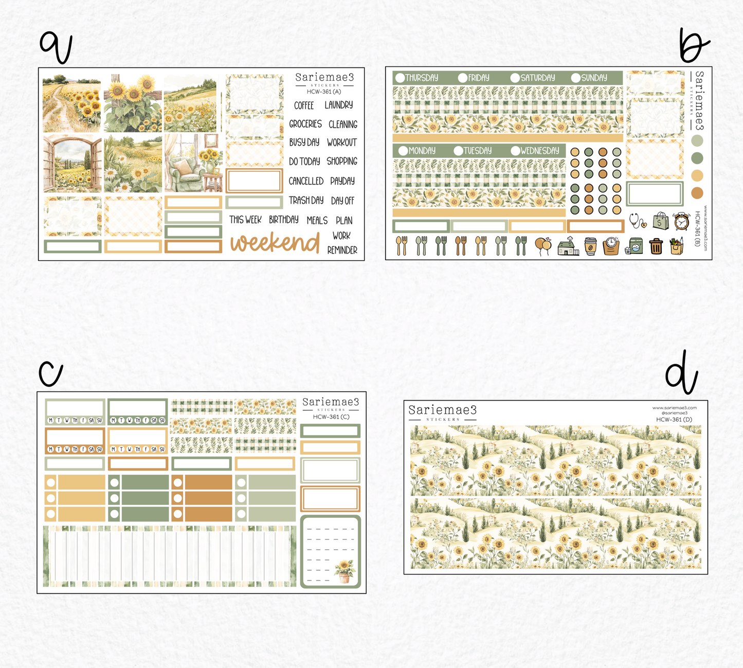 Hobonichi Cousin Kit, Sunflower Bliss, HCW-361
